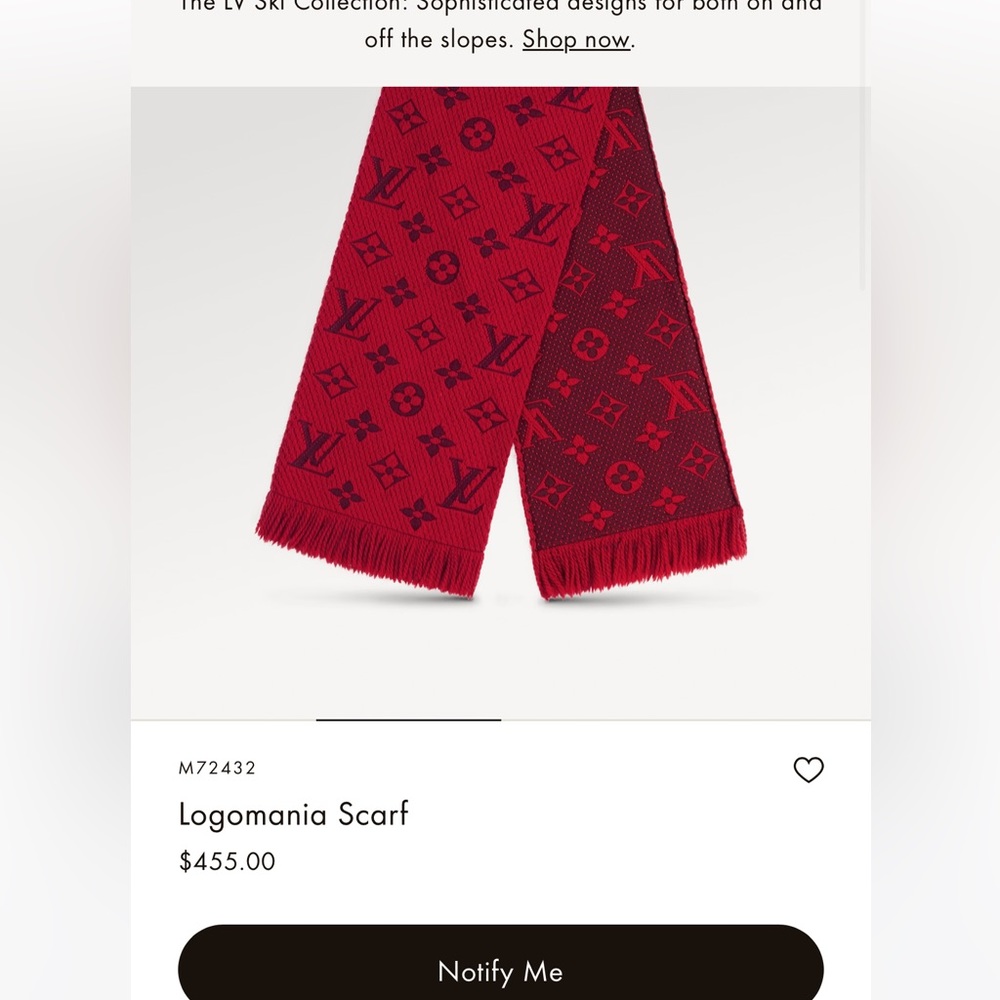 Authentic Louis Vuitton Logomania Scarf